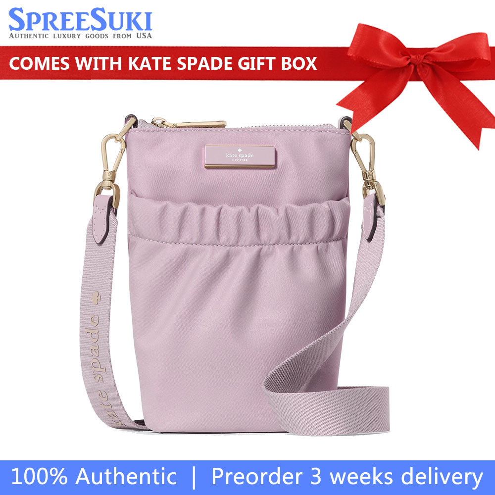 Kate Spade Carter Nylon Phone Crossbody Lavender Smoke # KL876
