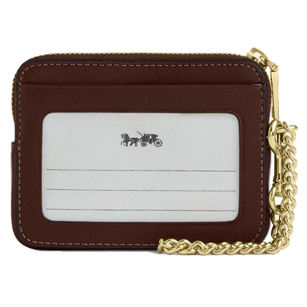 Coach Zip Card Case Maple # CCV89