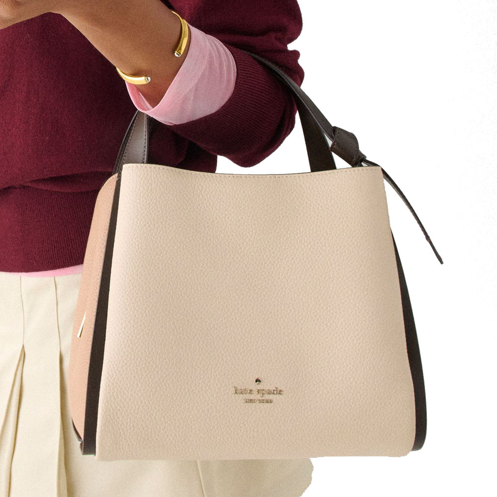 Kate Spade Knott Colorblock Convertible Carryall Milk Glass Multi # KM664