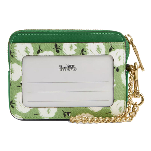 Coach Zip Card Case Signature Card Holder Kelly Multi # CBL79