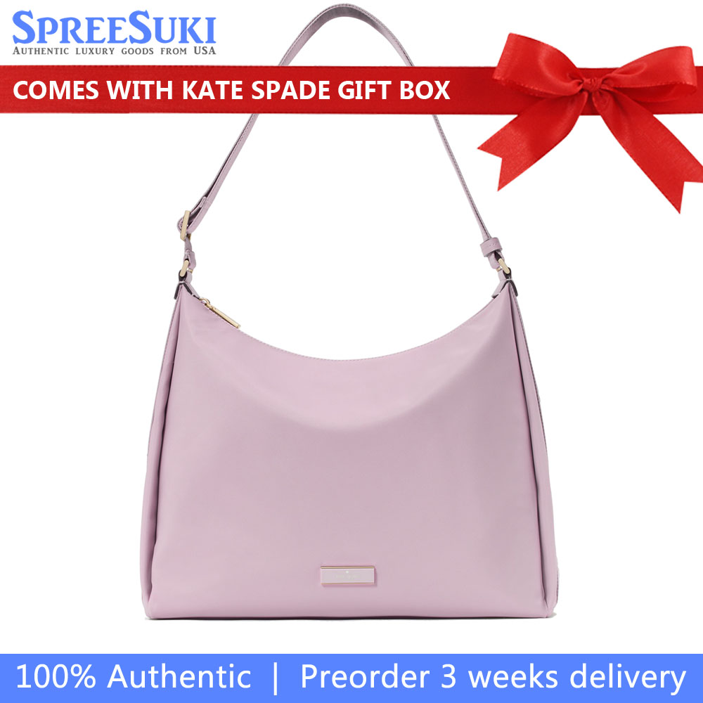 Kate Spade Carter Nylon Large Convertible Crossbody Lavender Smoke # KL963