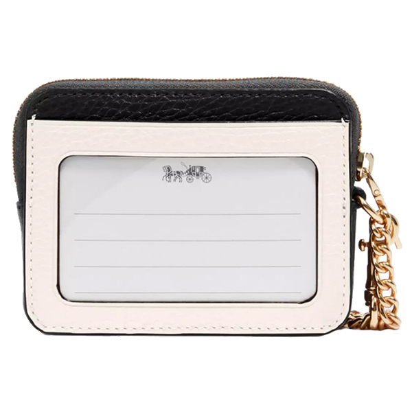 Coach Zip Card Case In Colorblock Chalk Multi # C1886