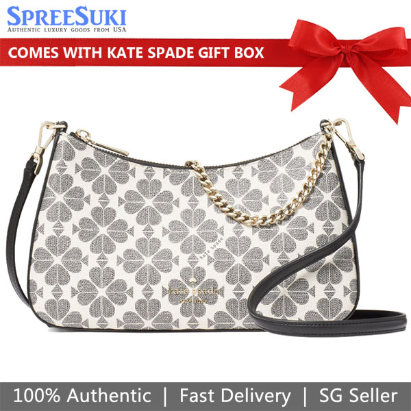 Kate Spade Spade Flower Crossbody Bag Sling Black # KI381D1