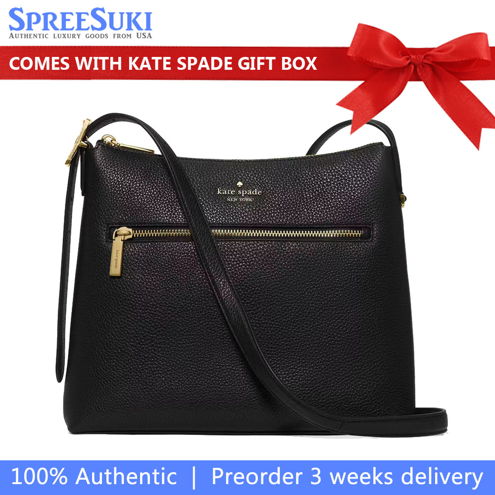 Kate Spade 454 Large Swingpack Buckle Crossbody Black # KM715