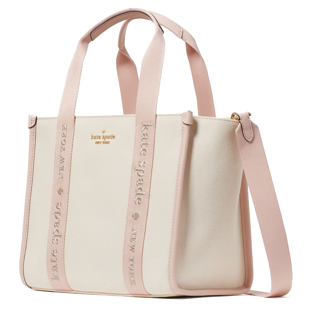 Kate Spade Kip Canvas Small Tote Rose Smoke Multi # KG767