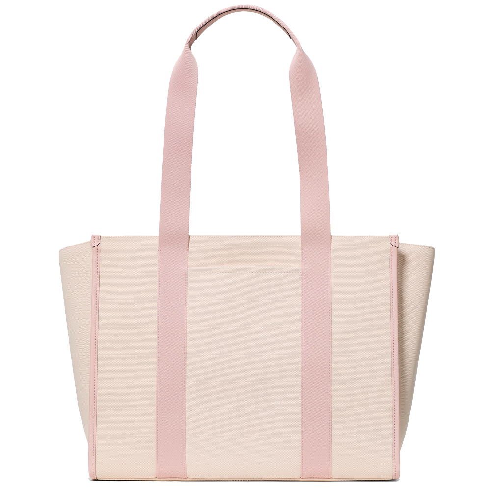 Kate Spade Kip Canvas Large Tote Rose Smoke Multi # KG765