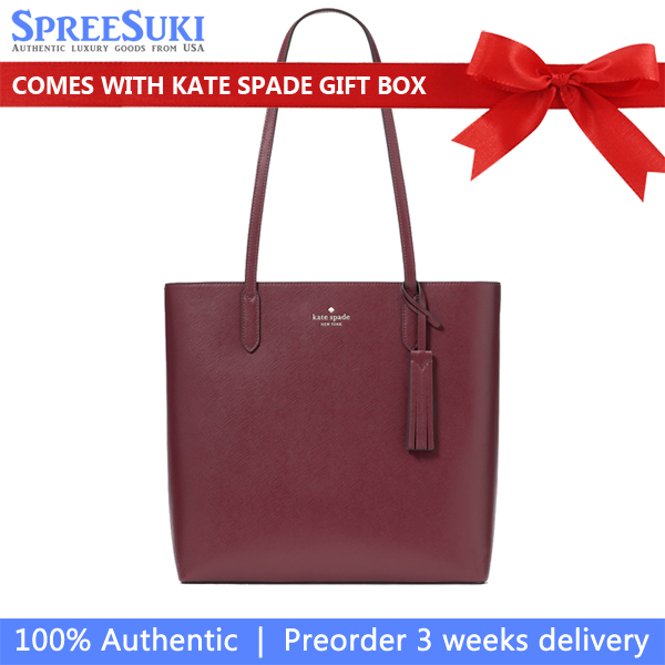 Kate Spade Tote Shoulder Bag Jana Tote Dark Merlot # K8150