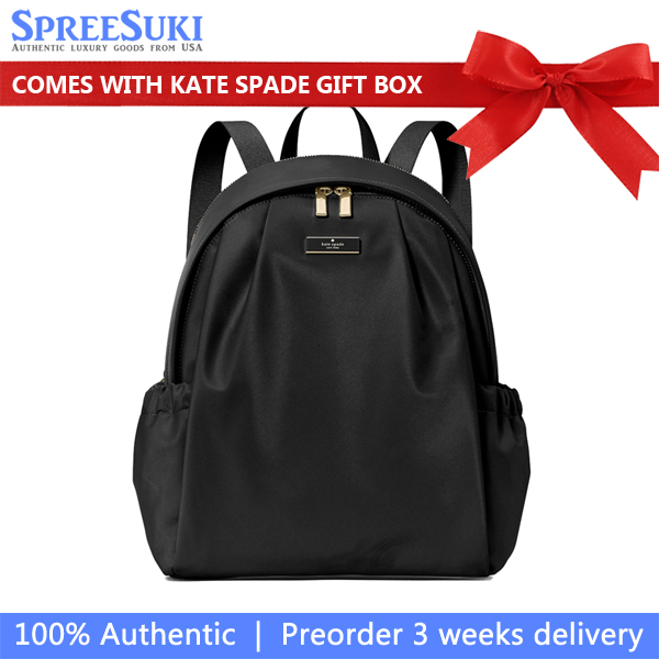 Kate Spade Carter Nylon Large Backpack Black # KL962