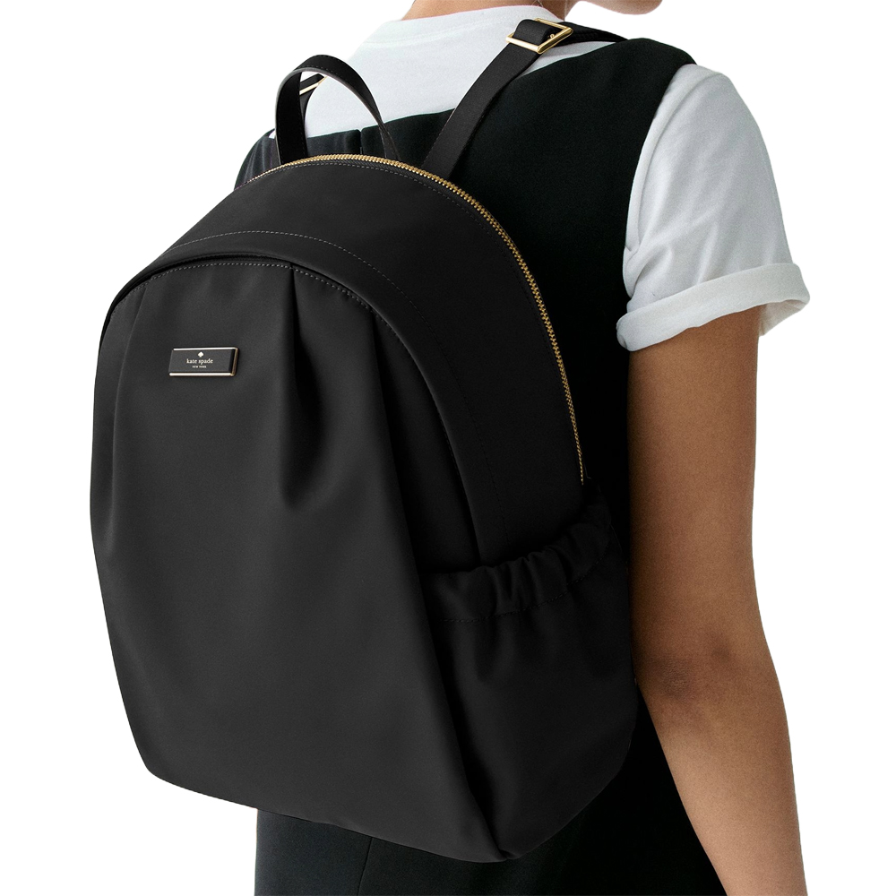 Kate Spade Carter Nylon Large Backpack Black # KL962
