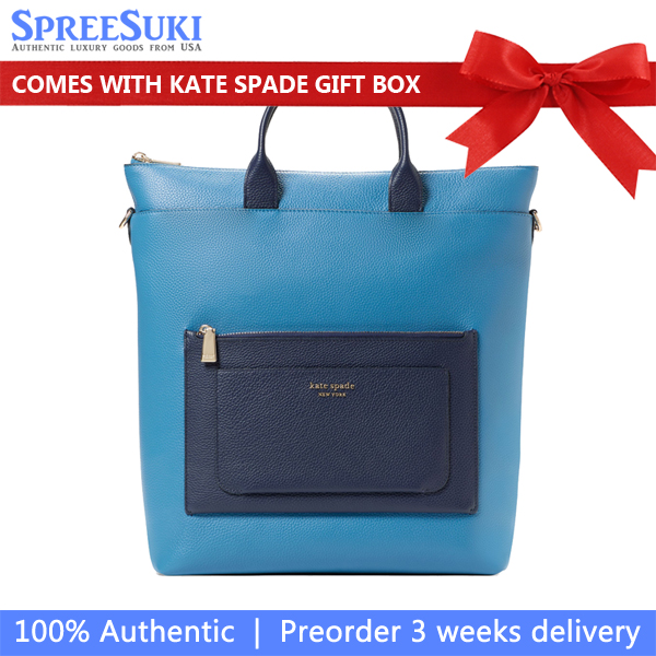 Kate Spade Walker Color-Blocked Convertible Backpack Back To School Blues # KK575