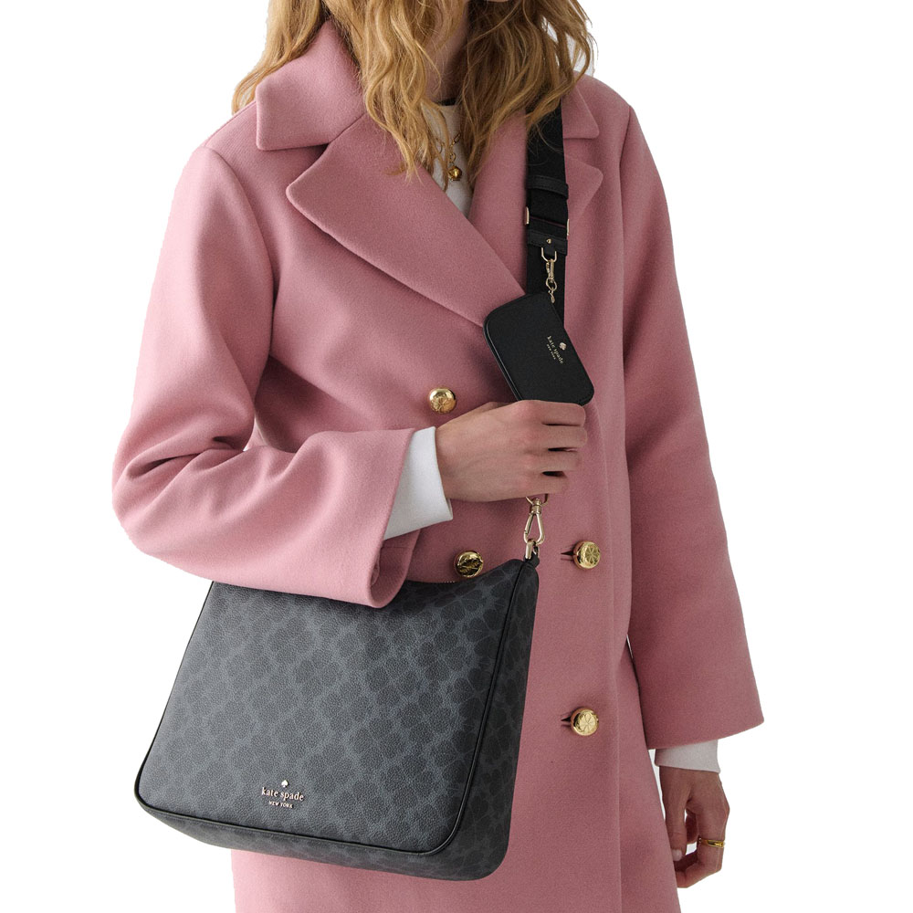 Kate Spade Sling Bag Spade Flower Crossbody Black # KK148