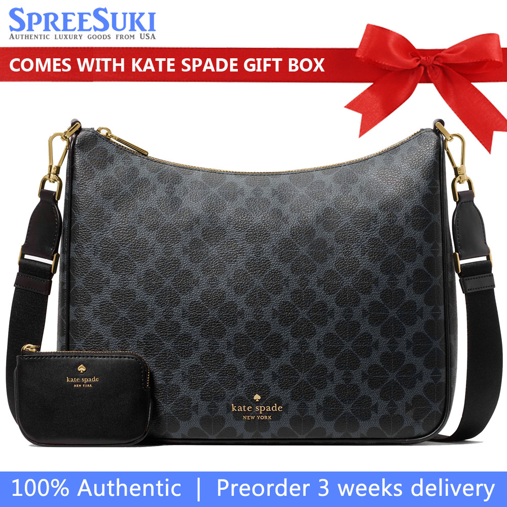 Kate Spade Sling Bag Spade Flower Crossbody Black # KK148