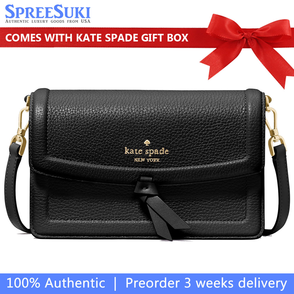 Kate Spade Knott Mini Flap Crossbody Black # KM611