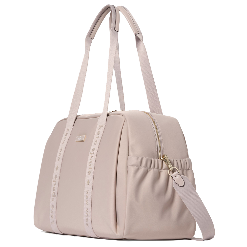 Kate Spade Carter Nylon Large Weekender Cozy Grey # KL968