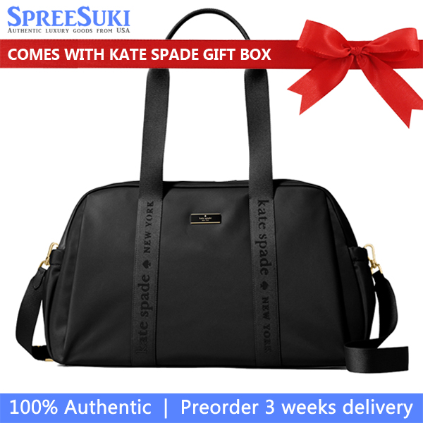 Kate Spade Carter Nylon Large Weekender Black # KL968