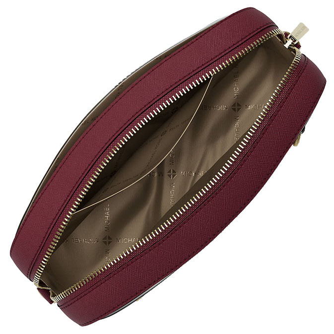 Michael Kors Crossbody Bag Sling Jet Set Item Large East West Chain Crossbody Cherry # 35S1GTTC7L