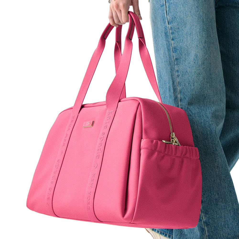 Kate Spade Carter Nylon Large Weekender Rose Oil # KL968