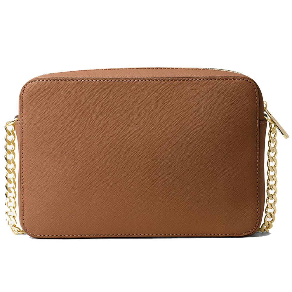 Michael Kors Crossbody Sling Bag Jet Set Large Crossbody Luggage Brown # 35T8GTTC9L