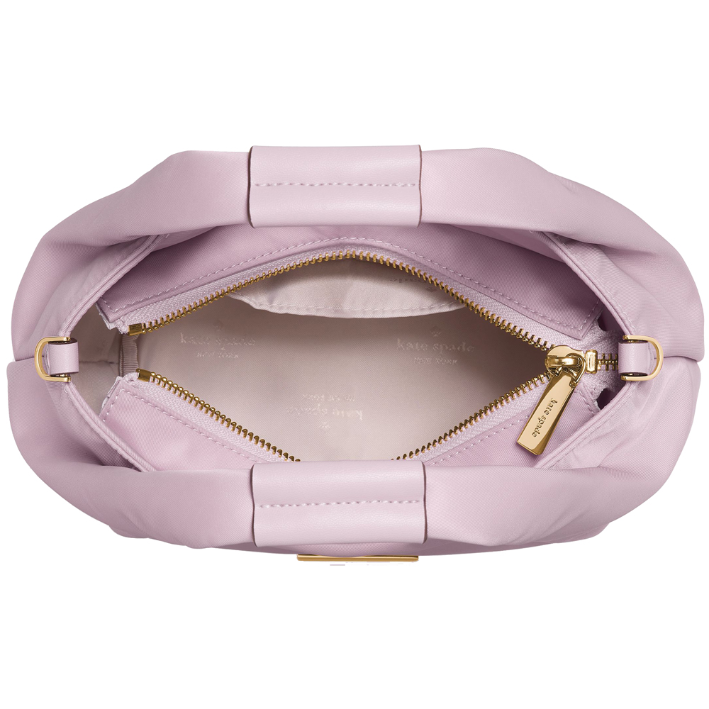 Kate Spade Carter Nylon Small Pleated Crossbody Lavender Smoke # KL965