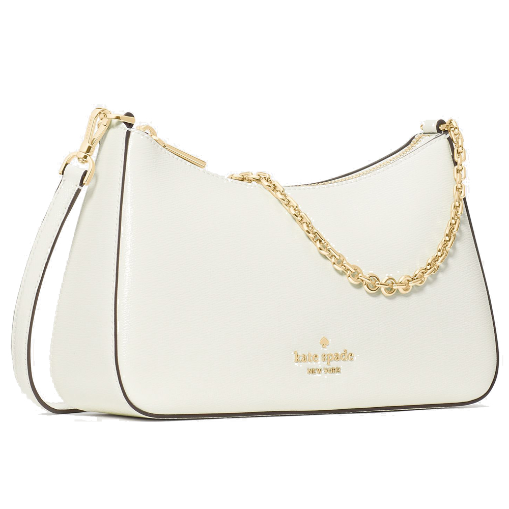 Kate Spade Margot Textured Patent Leather Convertible Crossbody Meringue # KN249