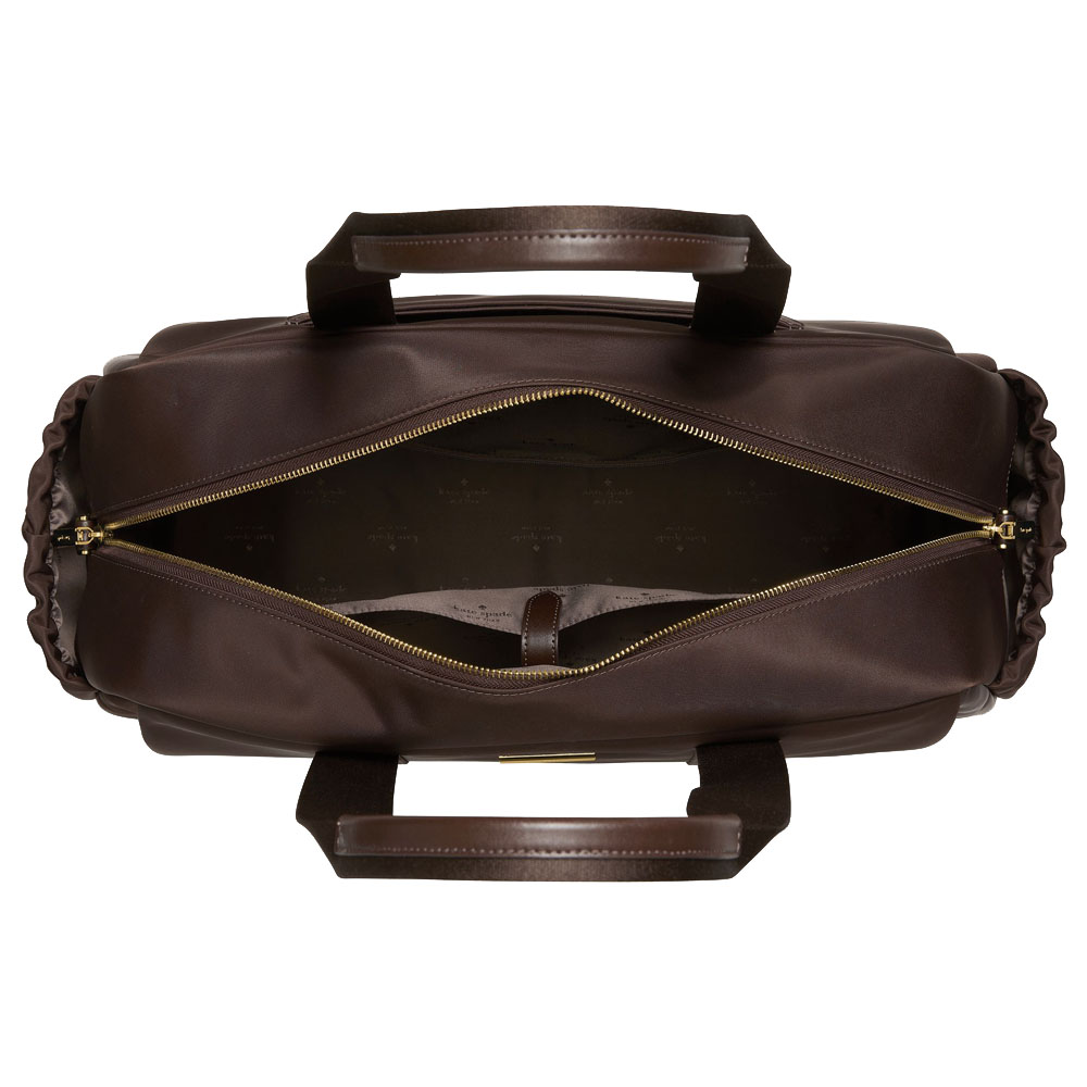 Kate Spade Carter Nylon Large Weekender Hot Fudge # KL968