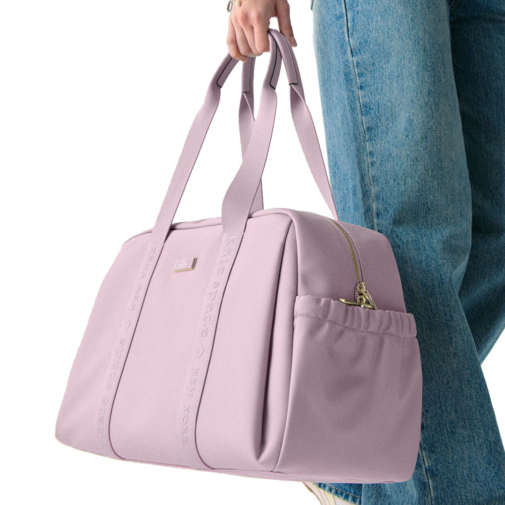 Kate Spade Carter Nylon Large Weekender Lavender Smoke # KL968