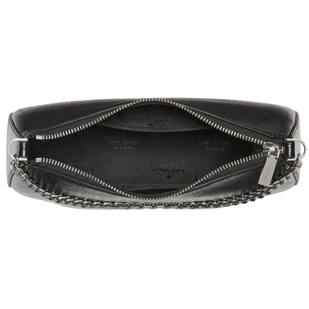 Kate Spade Margot Textured Patent Leather Convertible Crossbody Black # KN249