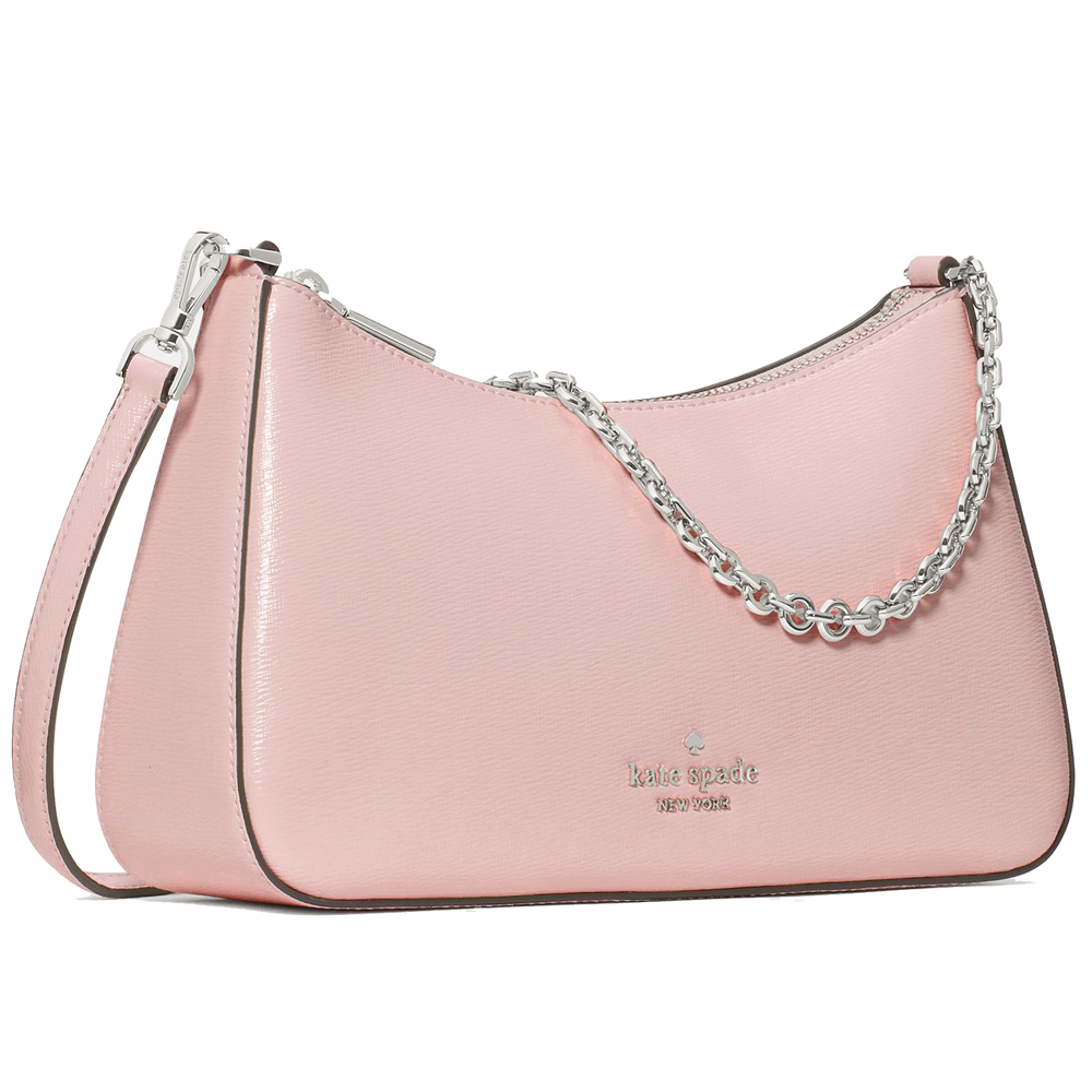 Kate Spade Margot Textured Patent Leather Convertible Crossbody Tutu Pink # KN249
