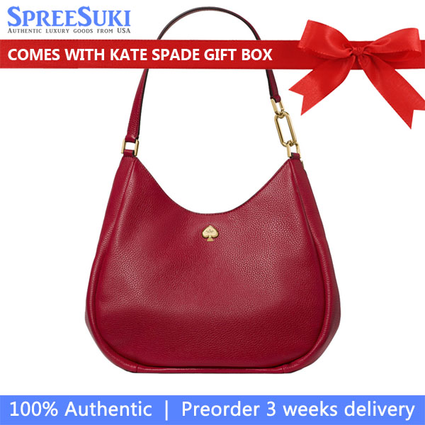 Kate Spade Kayla Large Triple Compartment Shoulder Bag Perfect Cherry # KL804