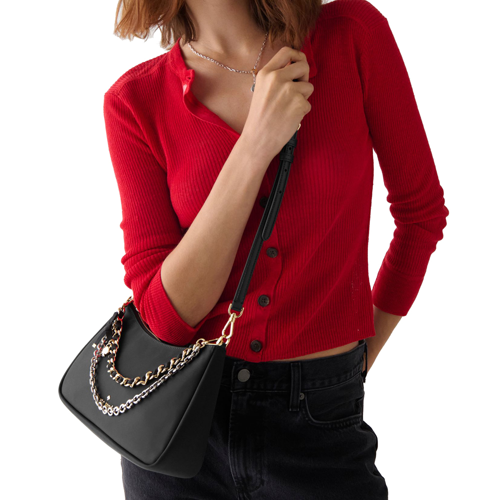 Kate Spade Margot Nylon Convertible Crossbody Black # KN256