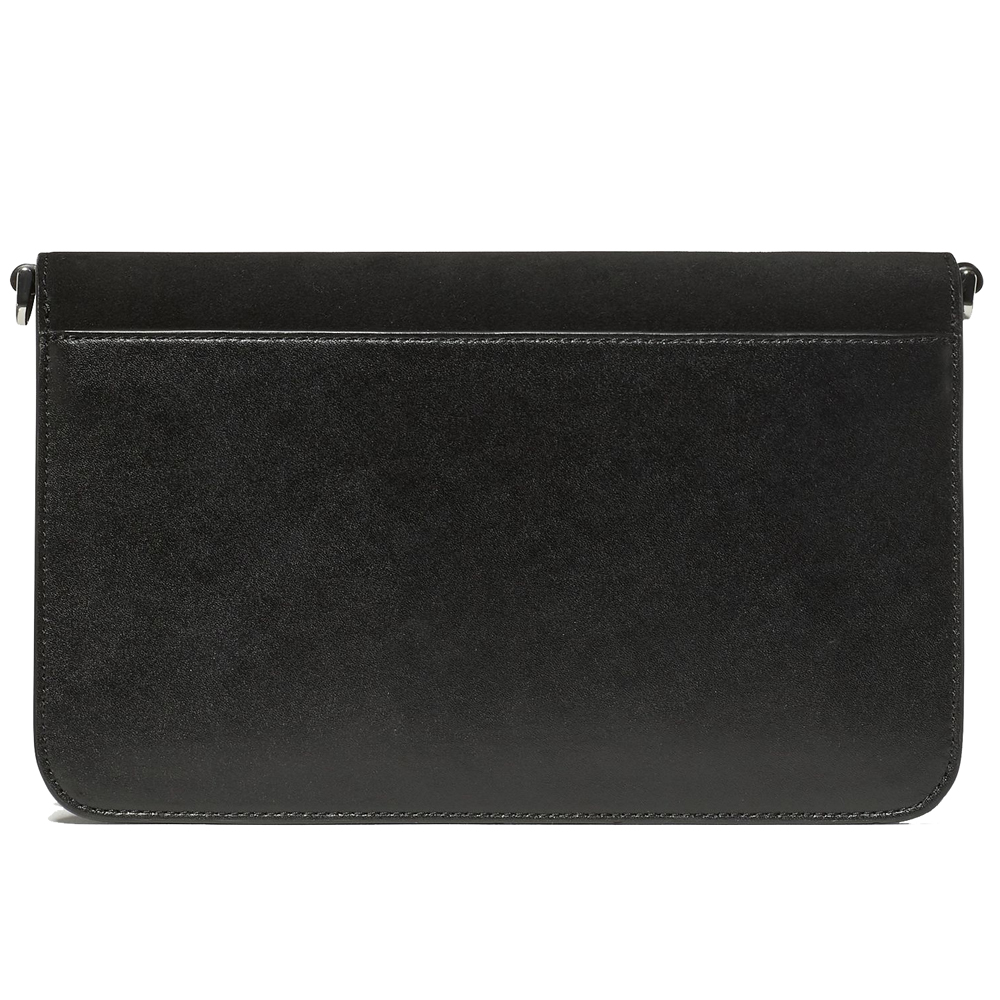 Kate Spade Madison Willow Medium Convertible Crossbody Black Suede # KM657