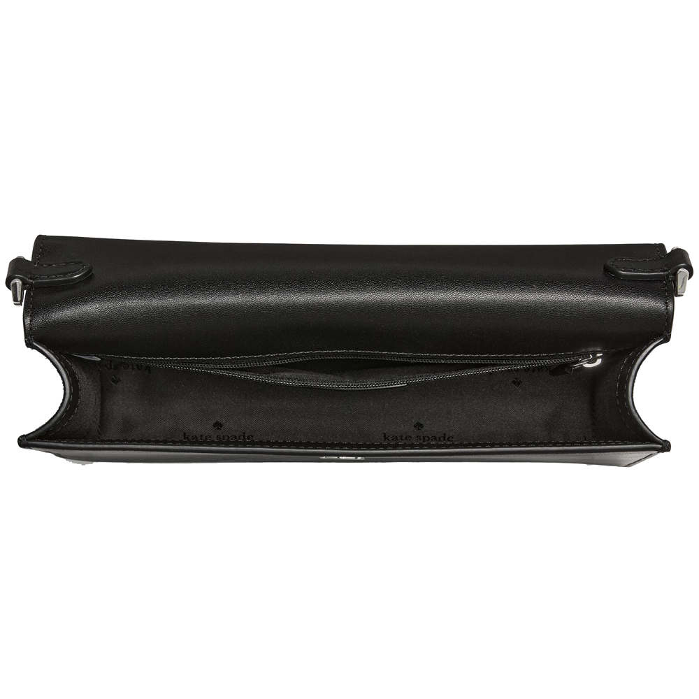 Kate Spade Madison Willow Medium Convertible Crossbody Black Suede # KM657