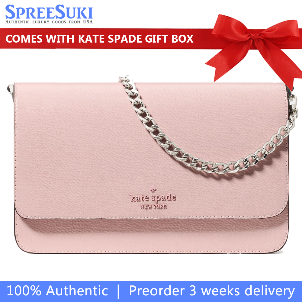 Kate Spade Madison Textured Patent Leather Willow Medium Convertible Crossbody Tutu Pink # KN238