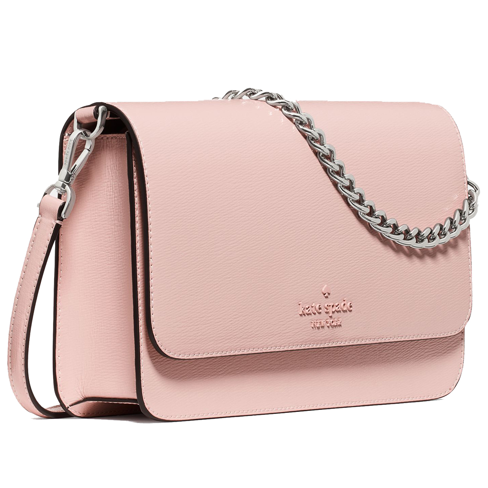 Kate Spade Madison Textured Patent Leather Willow Medium Convertible Crossbody Tutu Pink # KN238