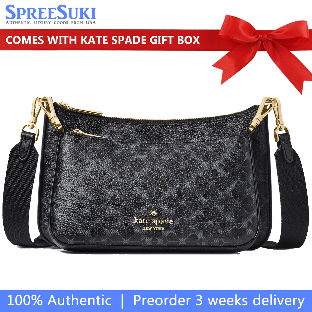 Kate Spade Spade Flower Small Crossbody Black # KI372