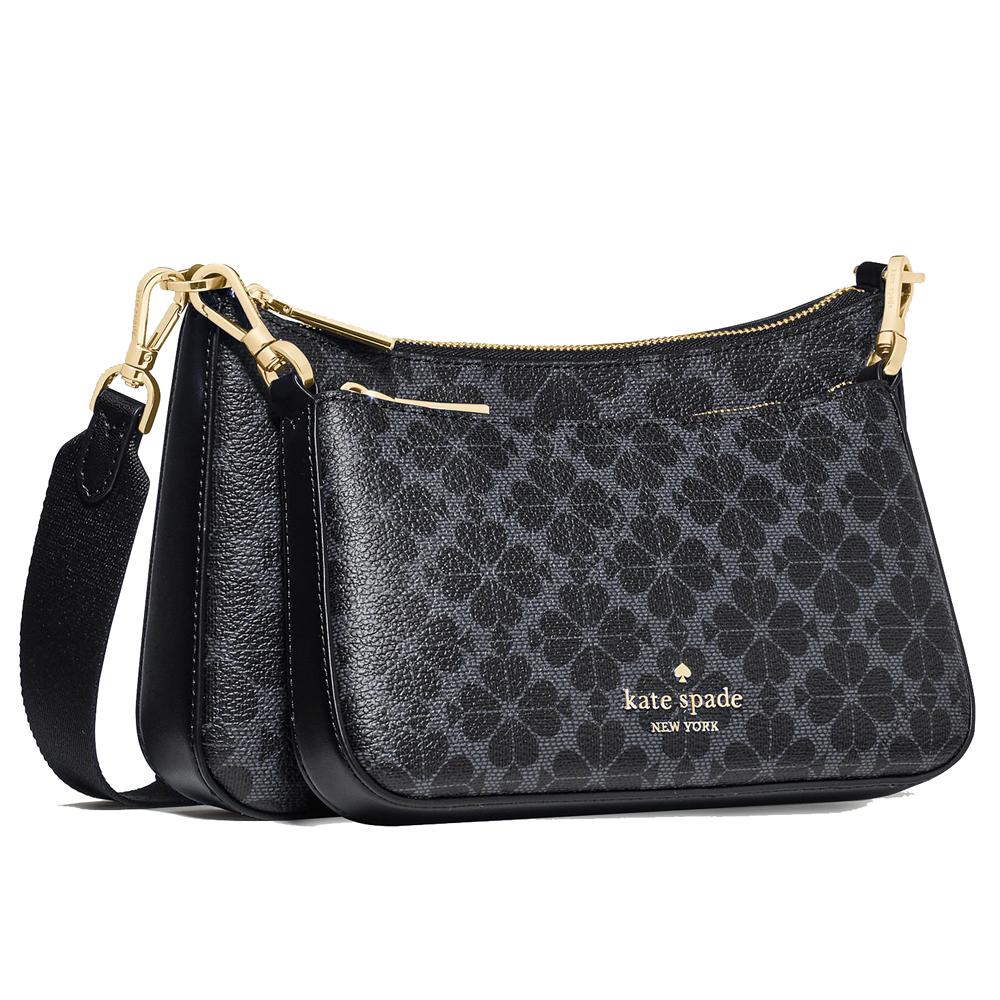 Kate Spade Spade Flower Small Crossbody Black # KI372