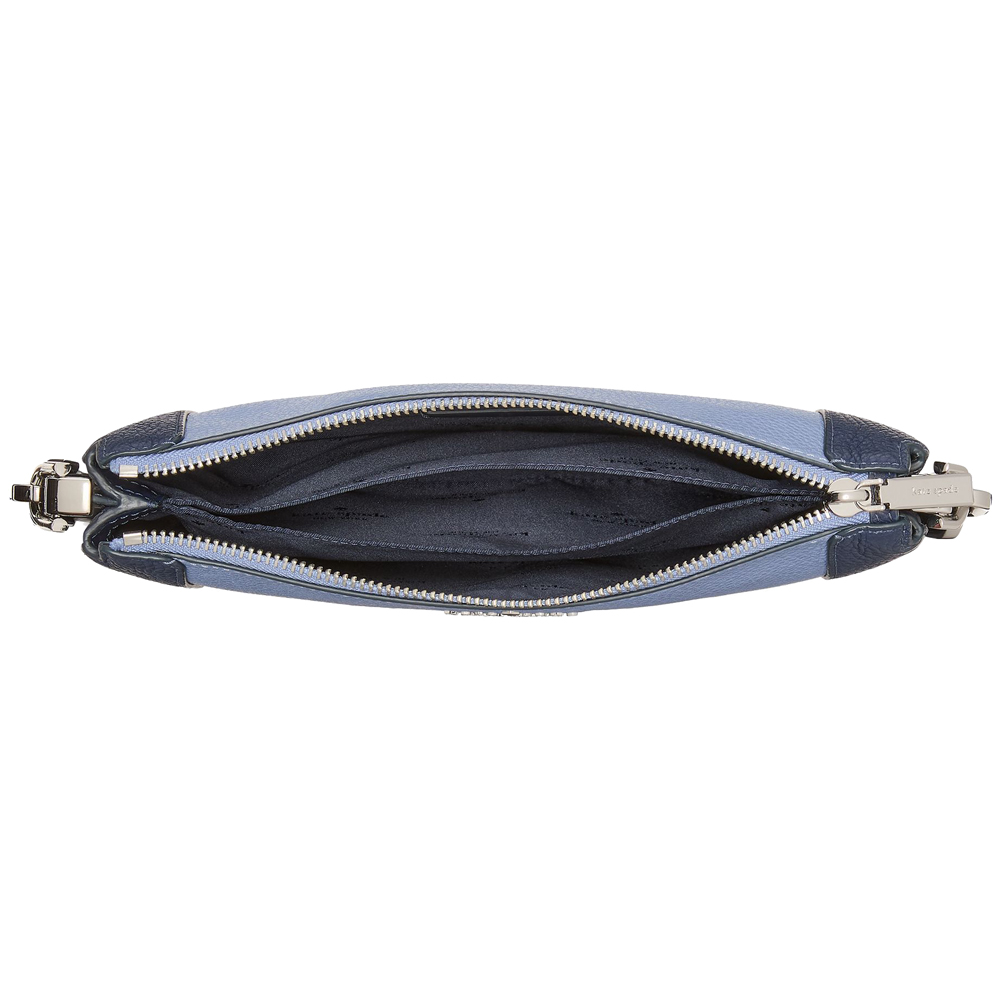 Kate Spade Sling Bag Lena Colorblock Double Compartment Crossbody Parisian Navy Multi Blue # KH444