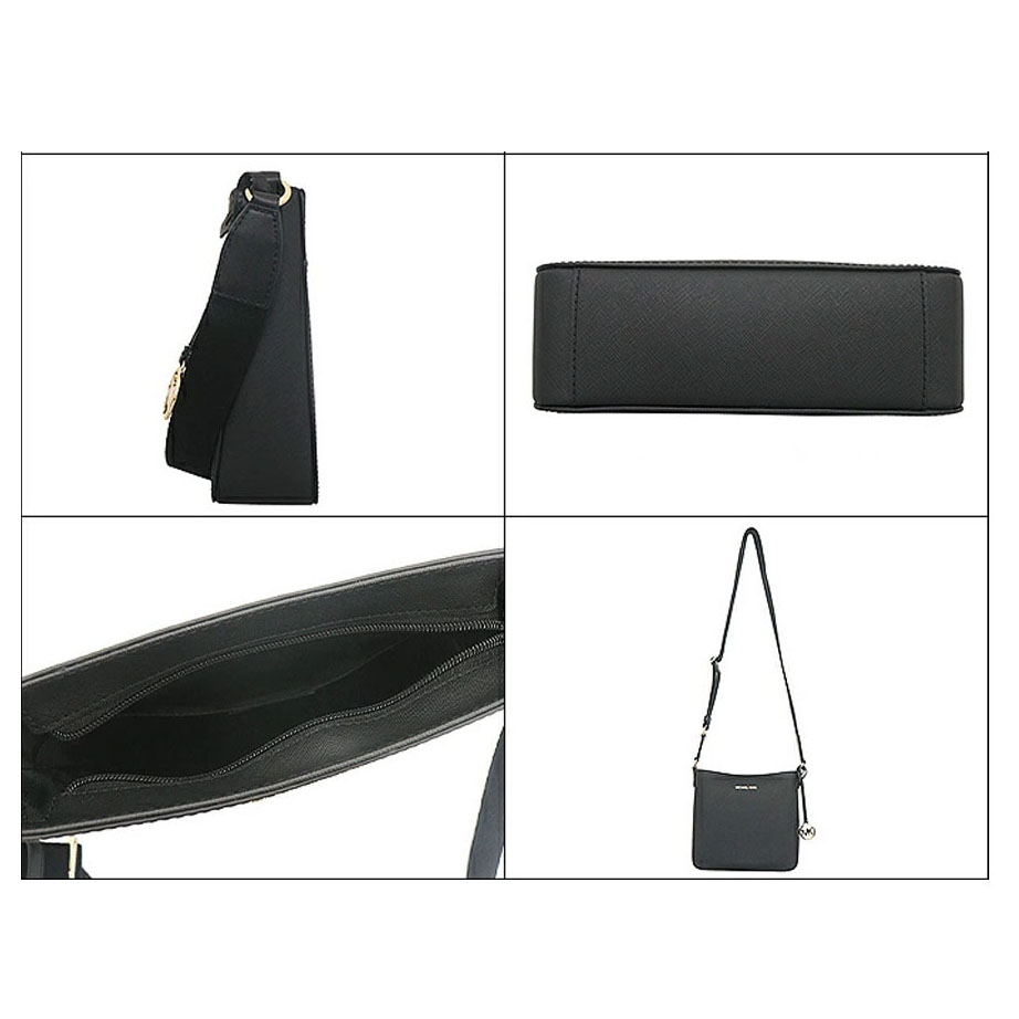 Michael Kors Sling Bag Crossbody Jet Set Travel Small Messenger Bag Black # 35S4GTVC5L