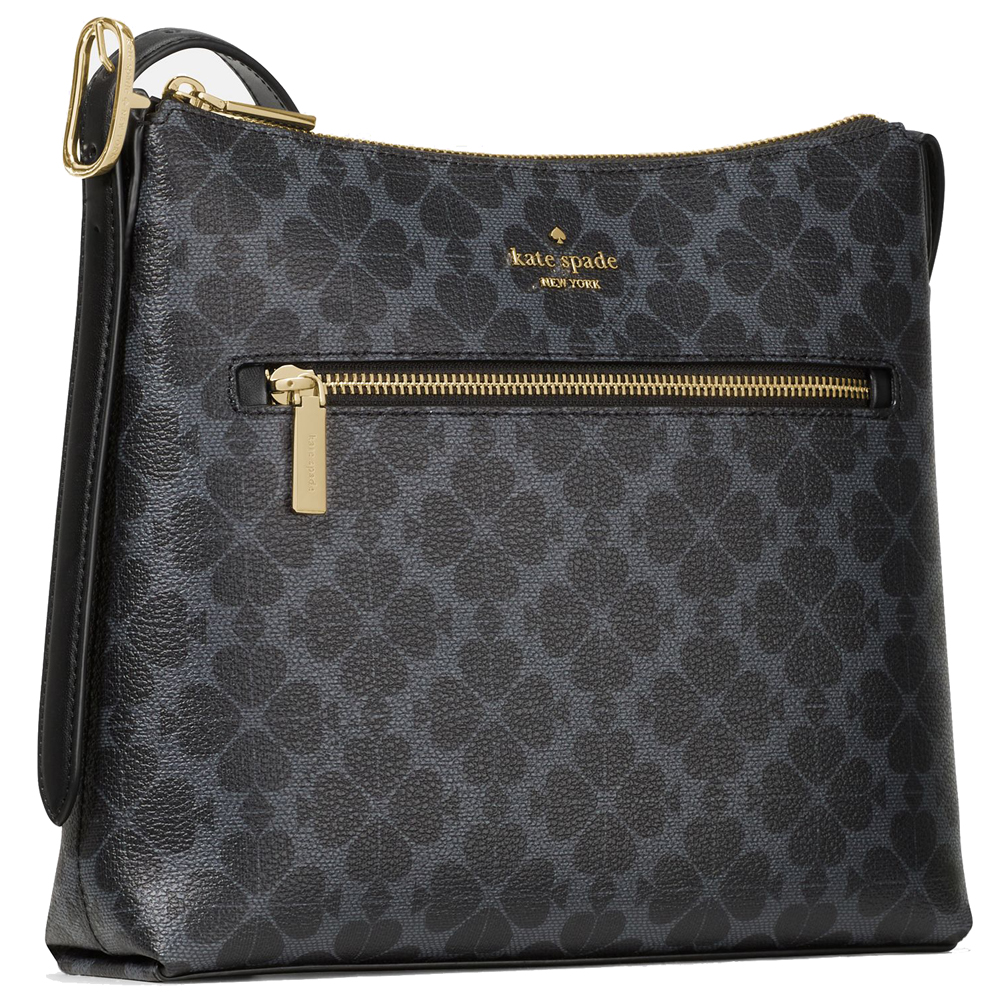 Kate Spade Spade Flower Large Swingpack Buckle Crossbody Black # KM717