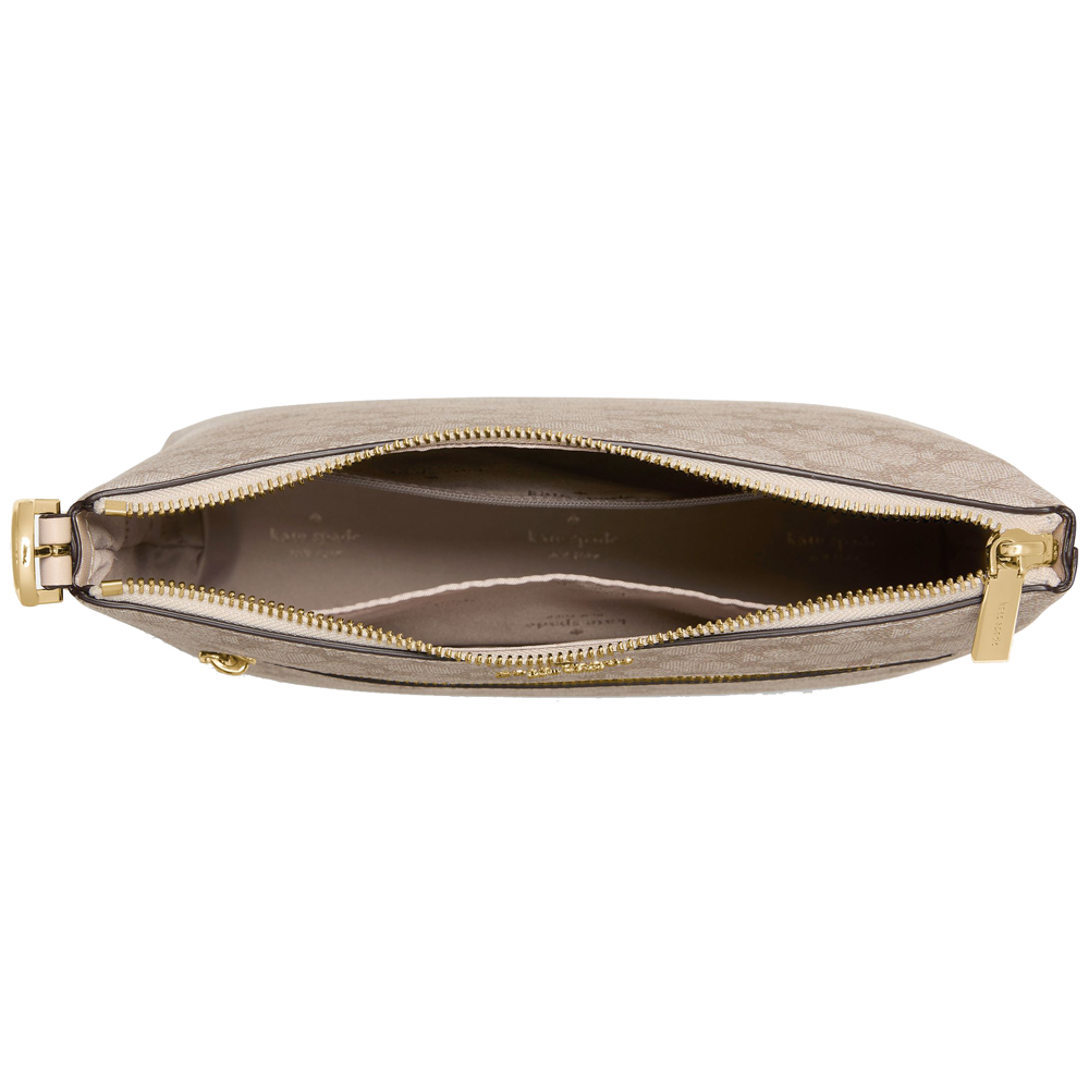 Kate Spade Spade Flower Large Swingpack Buckle Crossbody Dark Beige # KM717