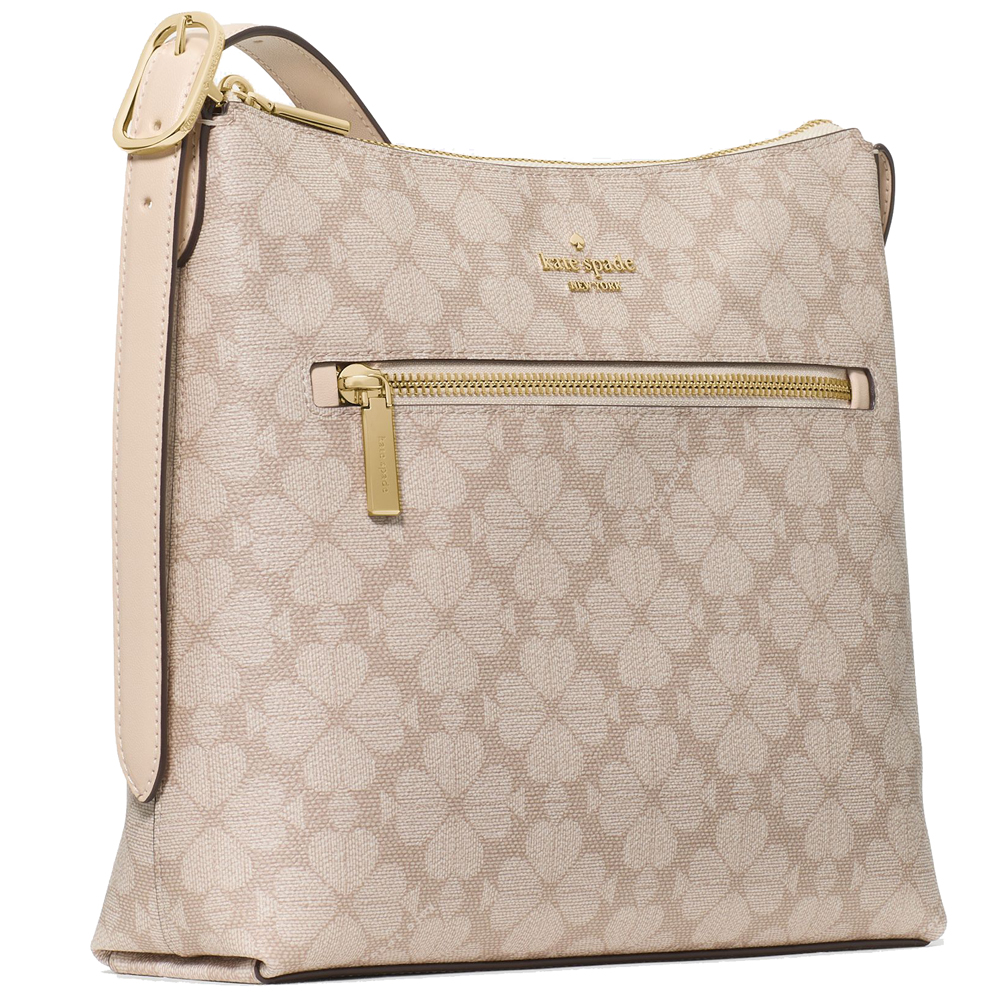 Kate Spade Spade Flower Large Swingpack Buckle Crossbody Dark Beige # KM717