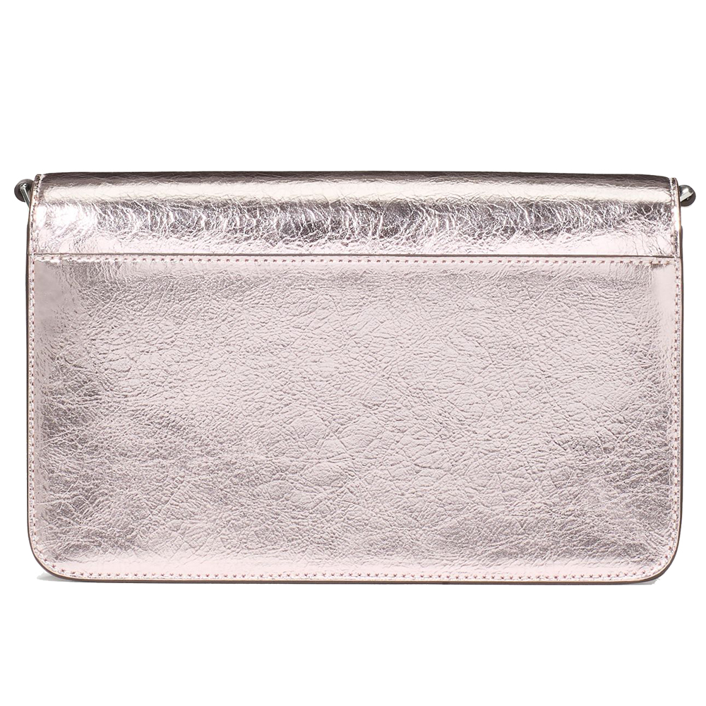 Kate Spade Madison Metallic Willow Mini Flap Crossbody Lilac Moonlight # KN218