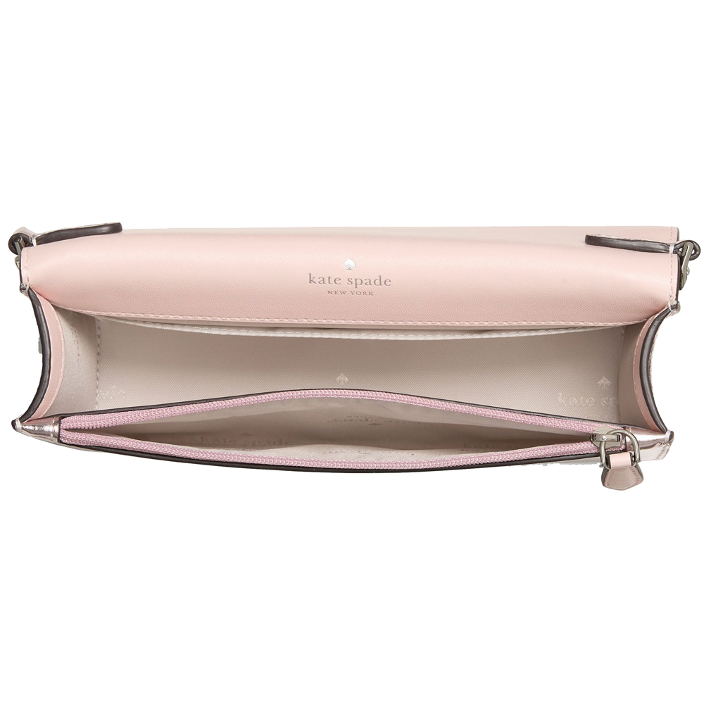Kate Spade Madison Metallic Willow Mini Flap Crossbody Lilac Moonlight # KN218