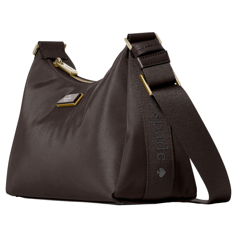 Kate Spade Carter Nylon Small Shoulder Bag Hot Fudge # KL967