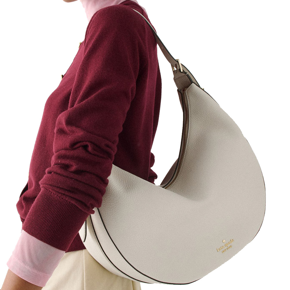 Kate Spade Nova Large Crescent Shoulder Bag Meringue # KM686