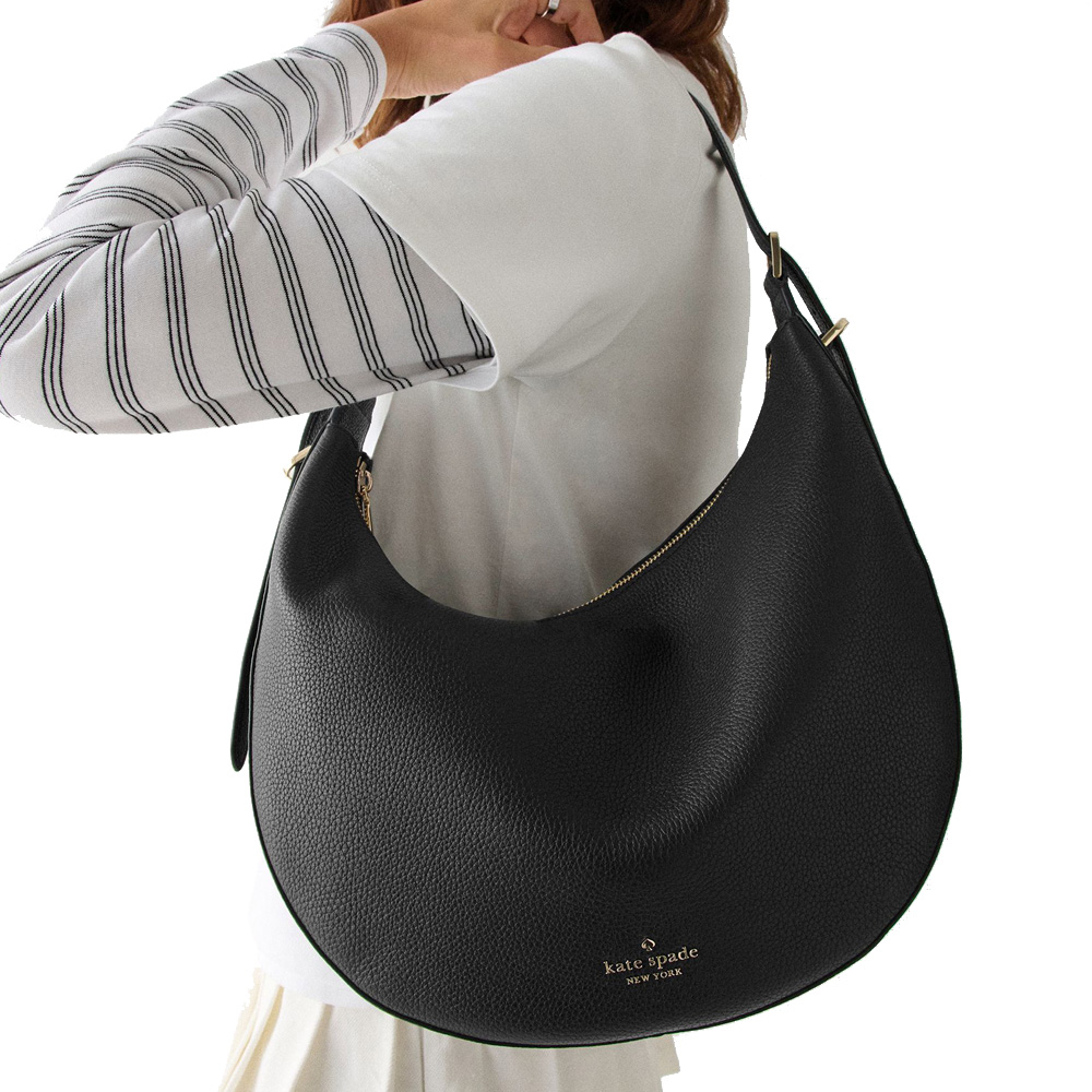 Kate Spade Nova Large Crescent Shoulder Bag Black # KM686