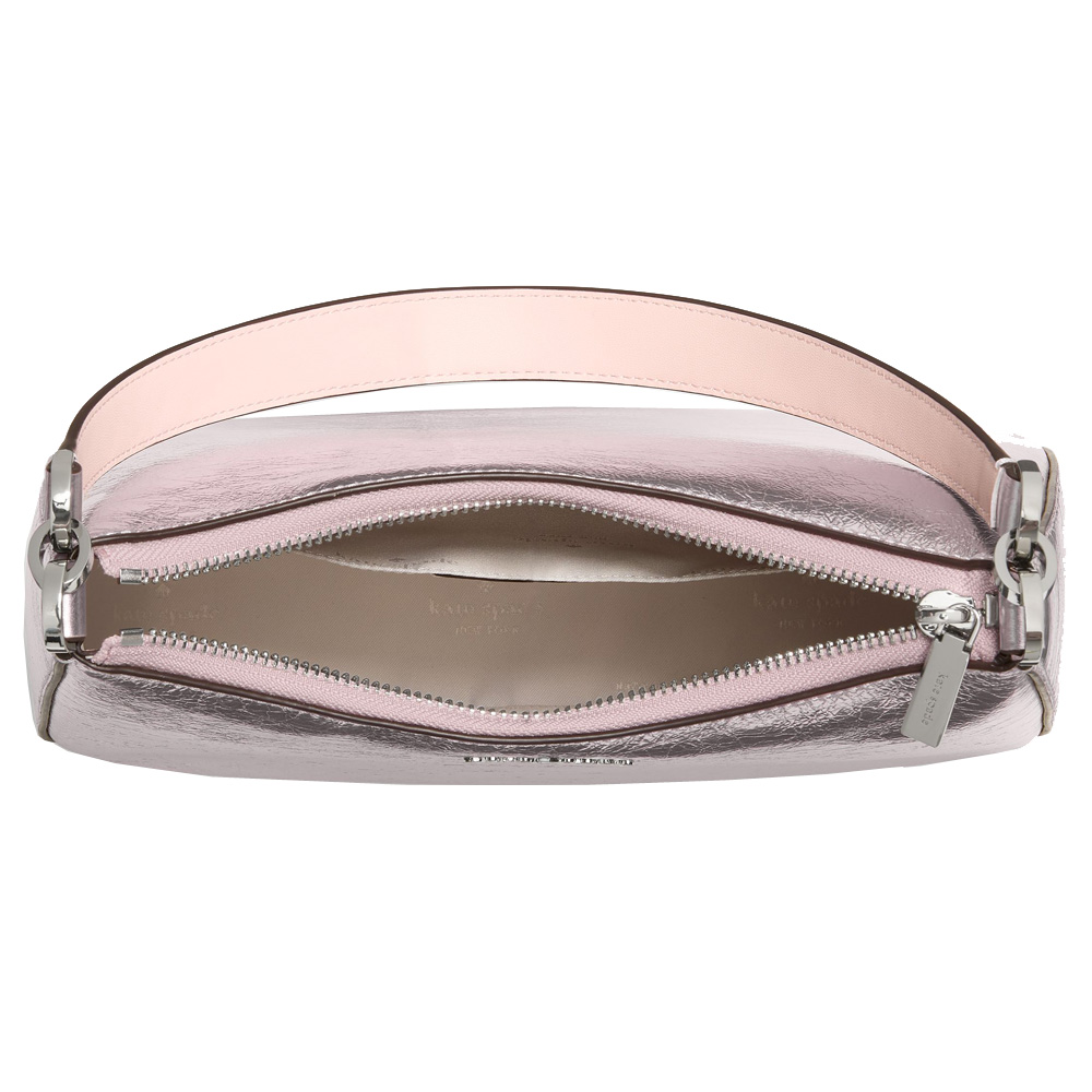 Kate Spade Margot Crinkle Metallic Convertible Shoulder Bag Lilac Moonlight # KN247