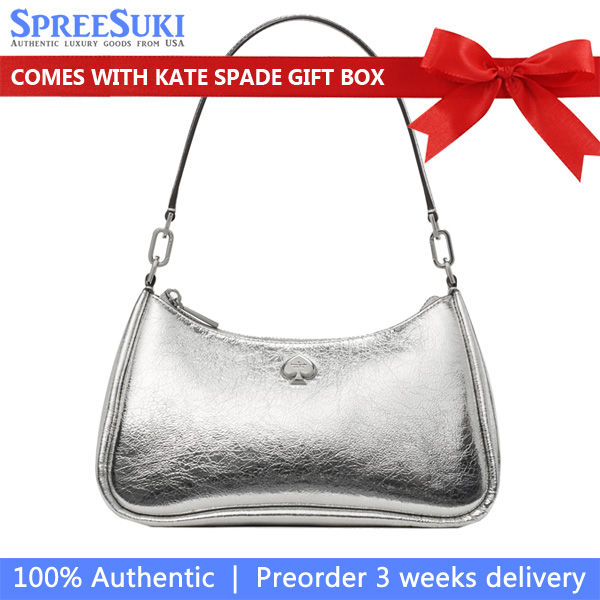 Kate Spade Kayla Small Convertible Shoulder Bag Silver # KN231