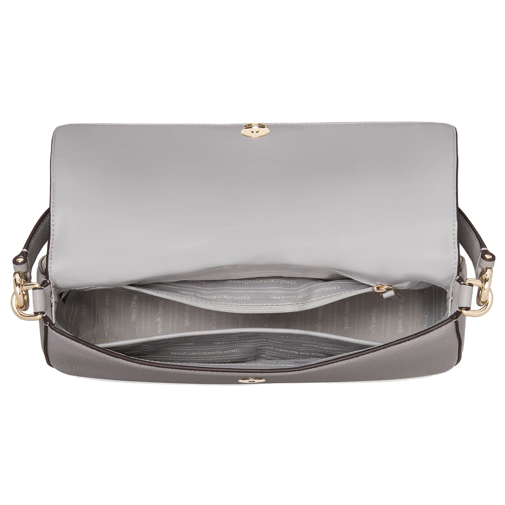 Kate Spade Hudson Convertible Flap Shoulder Bag Mountain Grey # KF860