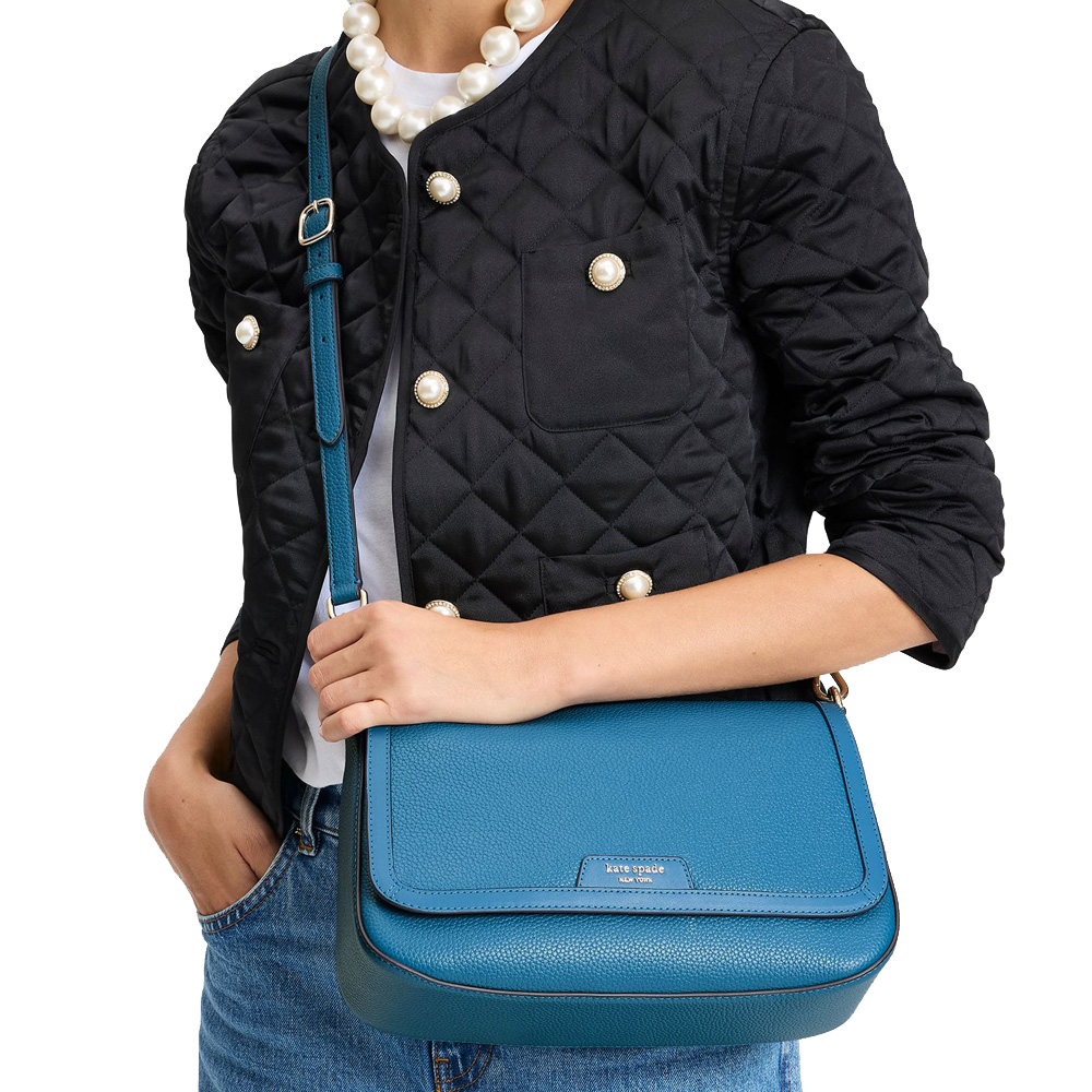 Kate Spade Hudson Convertible Flap Shoulder Bag Back To School Blues # KF860